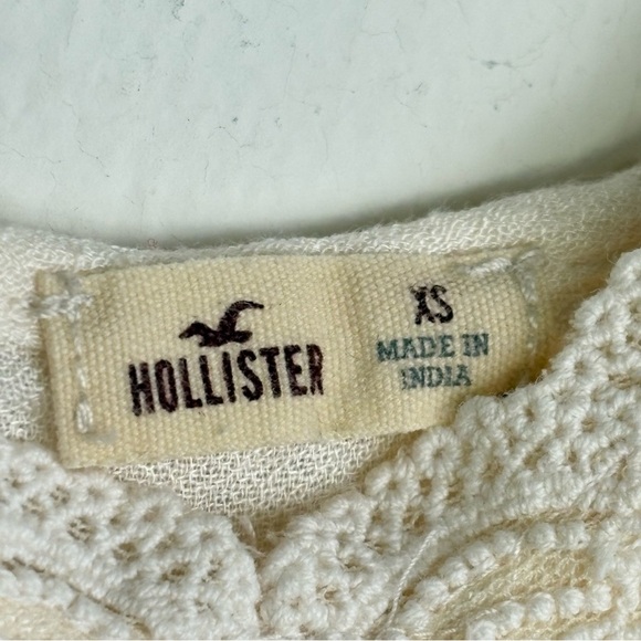 HOLLISTER Vintage Y2K Babydoll Lace Trim Ethereal Cami Tank Top Ivory Cream XS/S - Picture 10 of 12